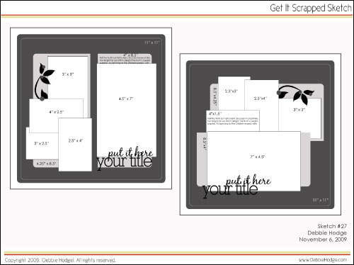 Scrapbook Page Sketch and Template Bundle: November 6, 2009