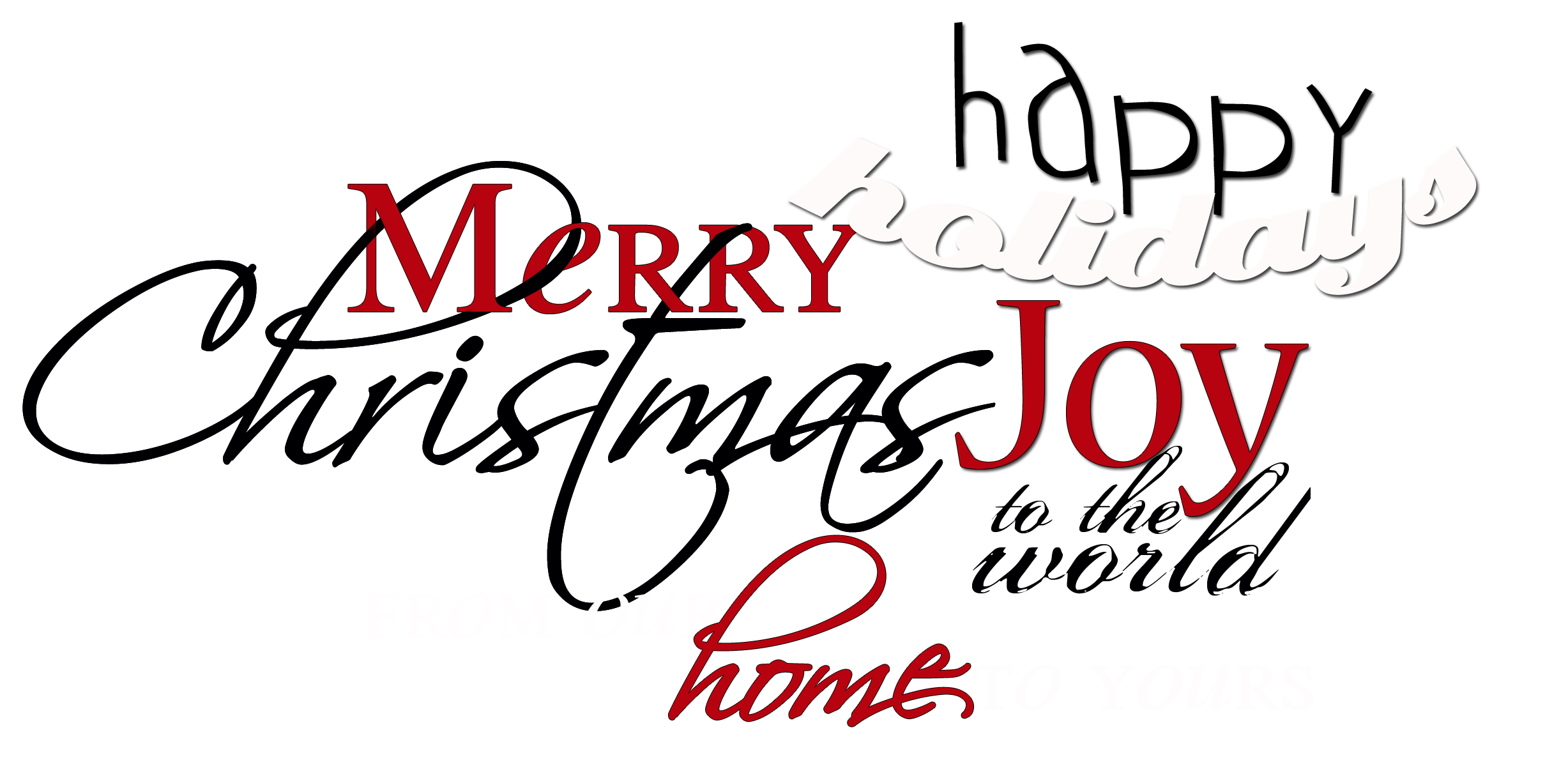Word Art for Christmas Cards