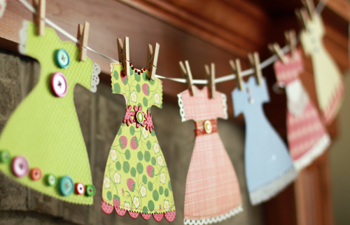 How to Make a Sweet Paper Dress Garland
