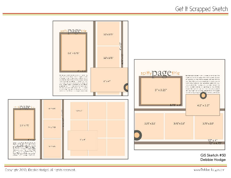 Scrapbook Page Sketch and Template Bundle: MAY 21, 2010