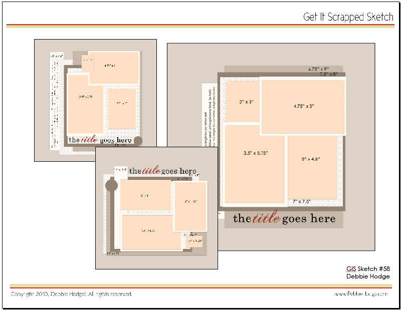 Scrapbook Page Sketch and Template Bundle: July 16, 2010