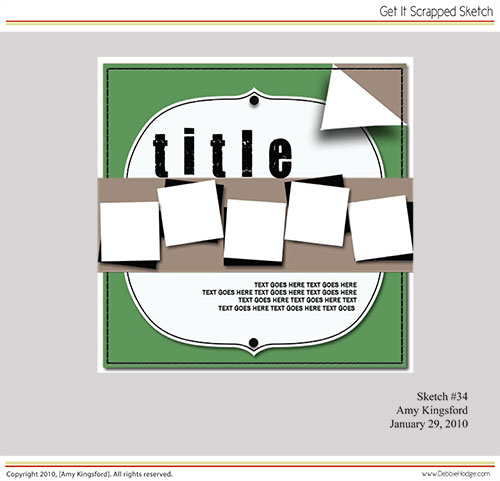 Scrapbook Page Sketch and Template: January 29, 2010