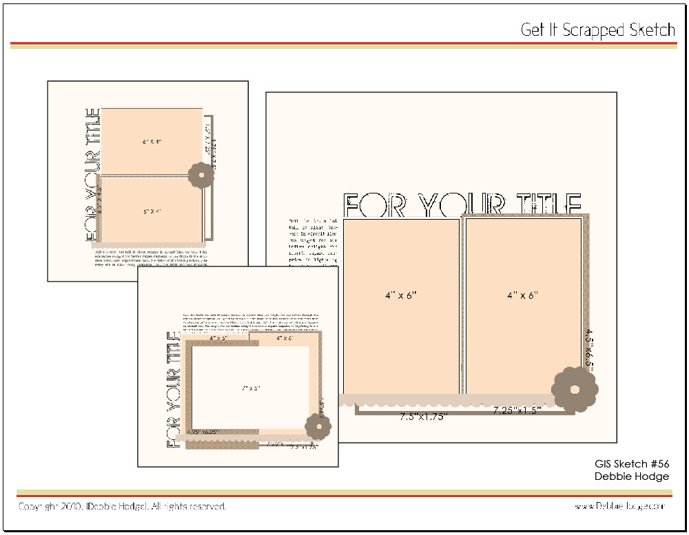 Scrapbook Page Sketch and Template Bundle: July 2, 2010