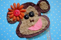 How to Make a Paper-pieced Monkey Embellishment