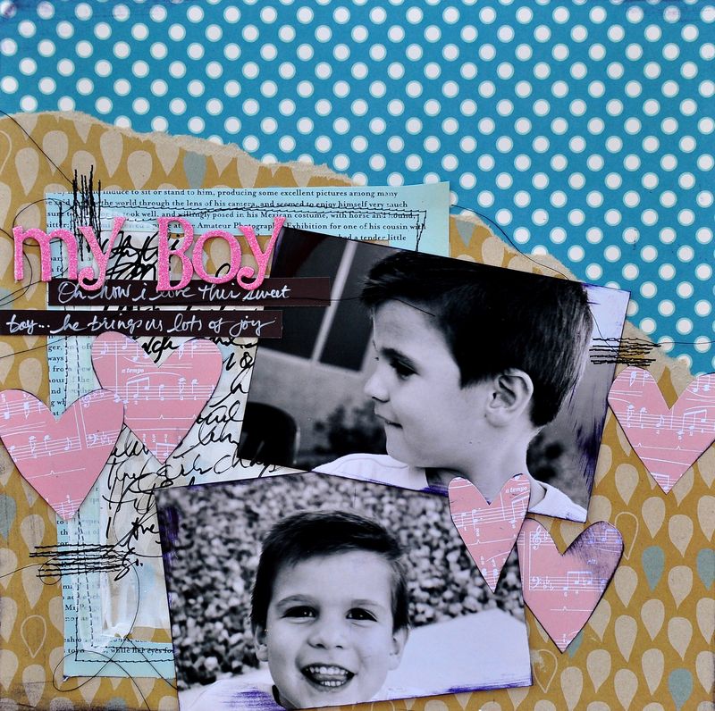 Real men have pink scrapbook pages | Ideas for scrapbooking boys with pink