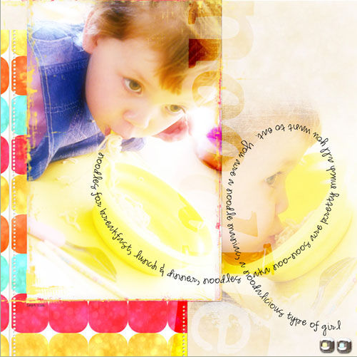 Blurring the line between photo and canvas adds design oomph to your scrapbook pages