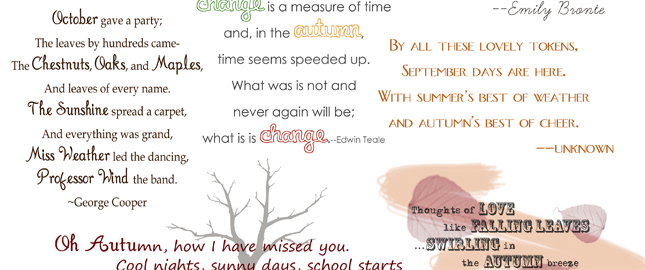 Fall Quotes and Word Art for Your Scrapbook Layouts