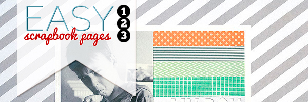 How to Make Easy Scrapbook Pages: Pair Black-and-White Photo with Washi Tape Block