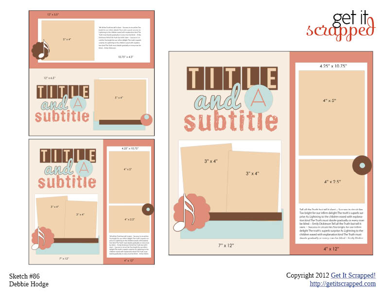 Scrapbook Page Sketch and Template Bundle (#86)