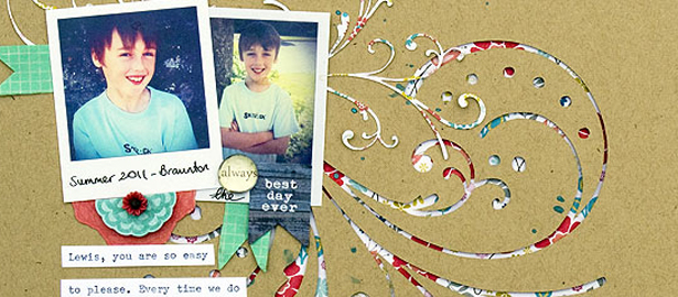 Ideas for Using the Negative Space from Die Cuts and Punches on Scrapbook Pages