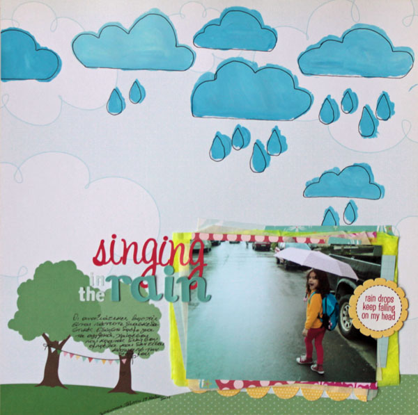 Stencils and Paint and Scrapbook Page Ideas