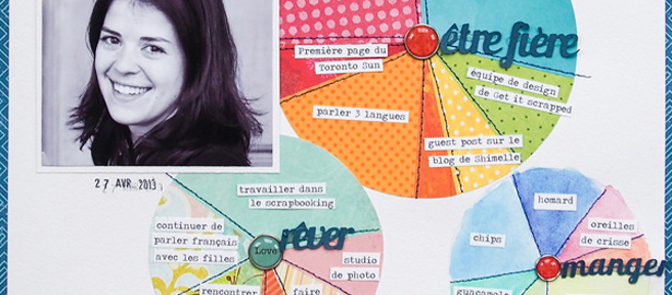 Ideas for Using Pie Charts to Tell Stories and Add Design Interest to Scrapbook Pages