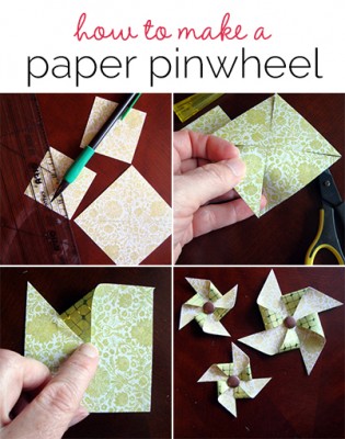 How to make a paper pinwheel