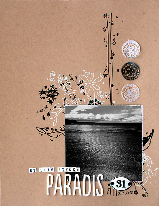 Use Texture, Shape, and Contrast for No-Color Pages With Punch| Lise Mariann | Get It Scrapped