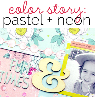 Add Pop to A Pastel Color Treatment with Neons 