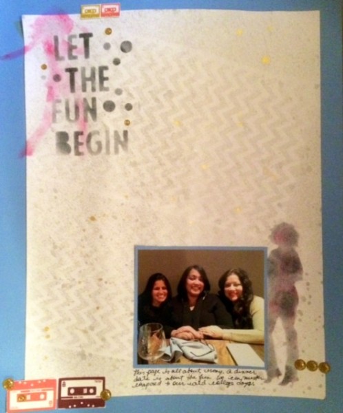 Scrapbooking Ideas for Layered Stencilwork | Rosann Santos Elliott | Get It Scrapped