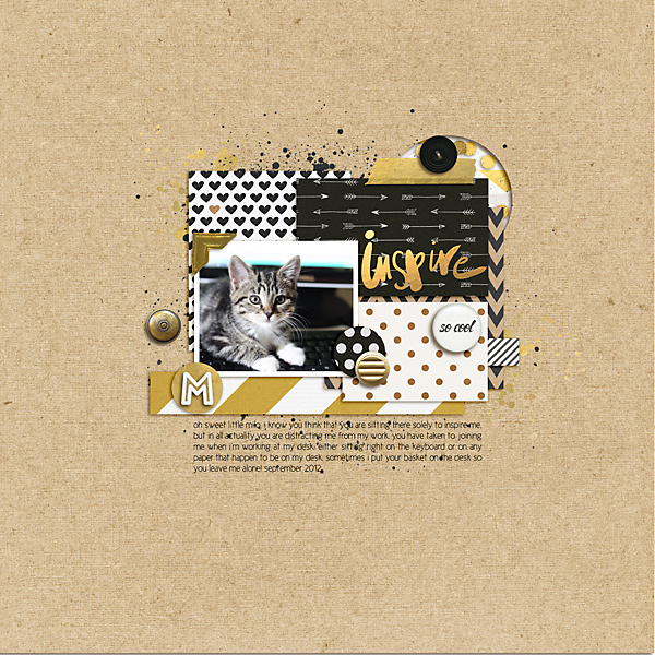 Ideas for a Black and Gold Scrapbook Page Color Scheme | Celeste Smith | Get It Scrapped