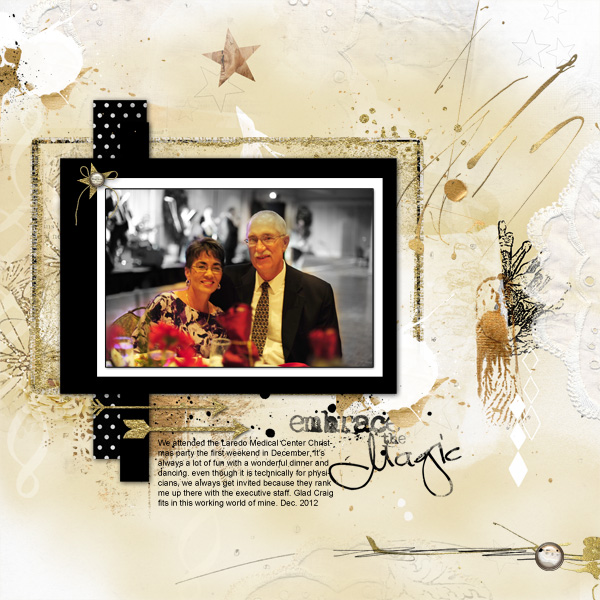 Ideas for a Black and Gold Scrapbook Page Color Scheme |  Terry Billman | Get It Scrapped