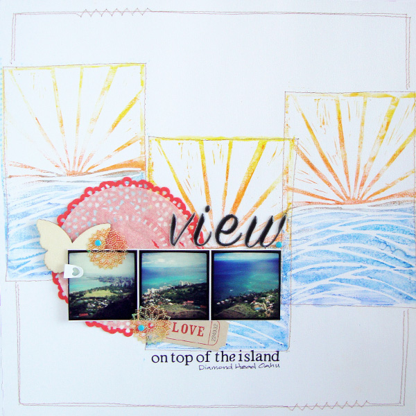Scrapbook Page Techniques for Linocut Looks | Michelle Houghton | Get It Scrapped