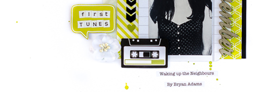 Ideas for Scrapbook Page Storytelling with Retro Tech Motifs