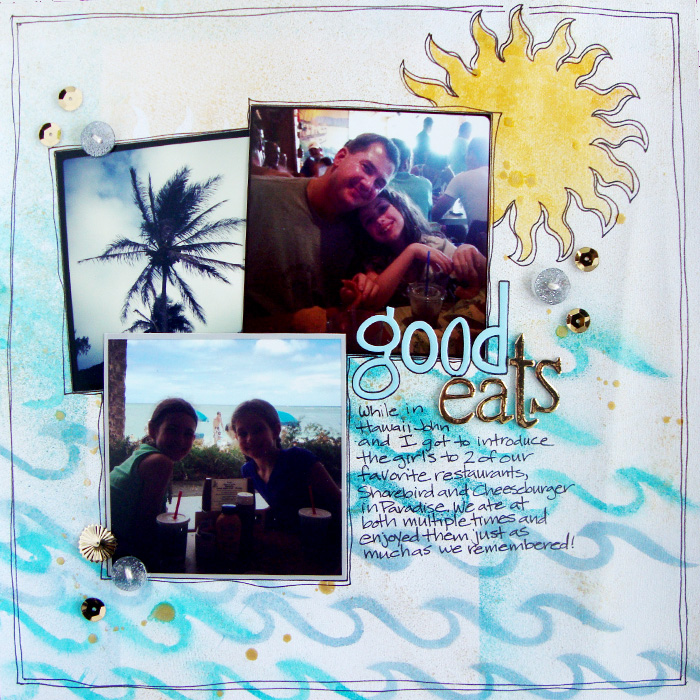 Mixed Media with Michelle Houghton | Ideas for Stencils on Scrapbook Pages | Michelle Houghton | Get It Scrapped
