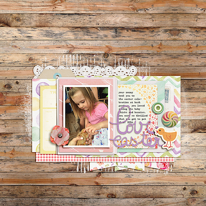 Ideas for a Pastel Rainbow Scrapbook Page Color Scheme | Celeste Smith | Get It Scrapped