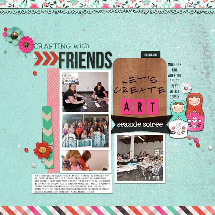 Scrapbook Page Sketch and Layered Template #97 | Karen Poirier-Brode | Get It Scrapped