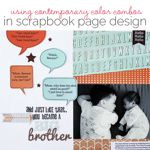 3 Ways to Design Scrapbook Pages with Complementary Color Schemes | Kelly Noel | Get It Scrapped