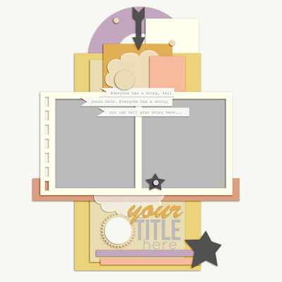 Scrapbook Page Sketch and Template #100 | Get It Scrapped