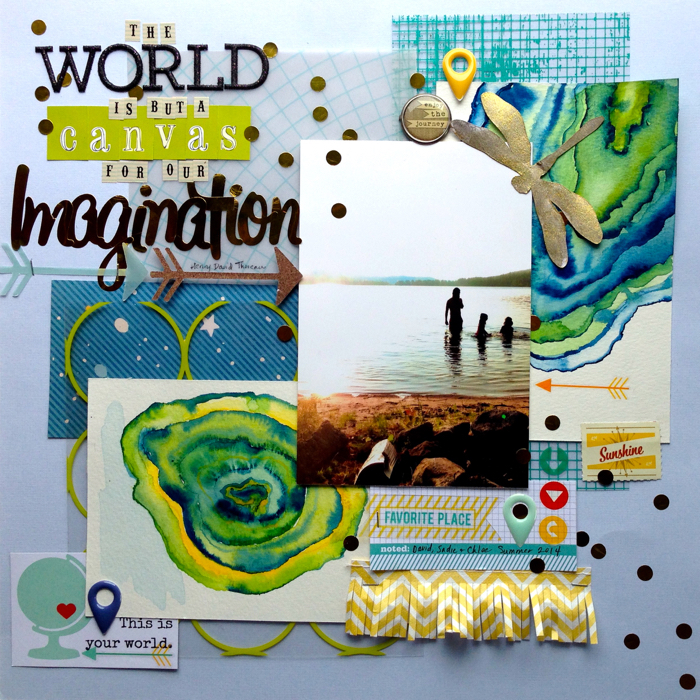 Ideas & Techniques for Adding Trendy Contour Lines to Your Scrapbook Page