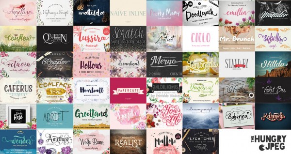 The Fontastic Font Bundle at The Hungry JPG | Get It Scrapped