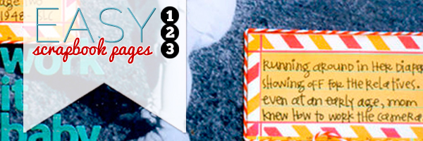 How to Make Easy Scrapbook Pages: Layer Title and Journaling Over Photo Enlargement