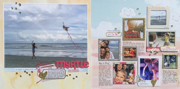 Scrapbooking Ideas for Designing Two-Page Layouts with Different Backgrounds on Each Side | Marie-Pierre Capistran | Get It Scrapped
