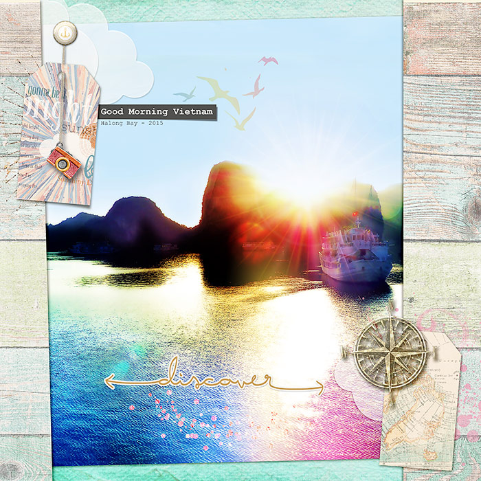 Scrapbook Page Sketch and Layered Template #106 | Deborah Wagner | Get It Scrapped