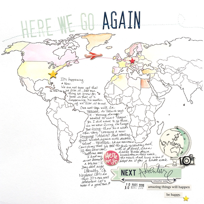 Ideas for Scrapbook Page Storytelling with Maps | Marie-Pierre Capistran | Get It Scrapped
