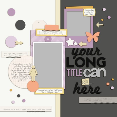 Scrapbook Page Sketch and Layered Template #111 | Get It Scrapped