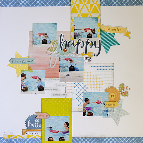 Scrapbook Page Sketch and Template #114 | Megan Blethen | Get It Scrapped