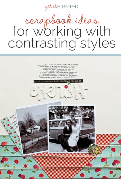 Scrapbook Ideas for Bringing Contrasting Styles Together On Your Page | Get It Scrapped