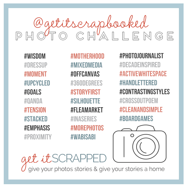 Join us for the 2017 Get It Scrapped Photo Challenge!