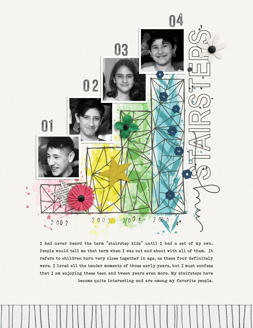 Ideas for Scrapbook Page Storytelling with a Simple Linear Style